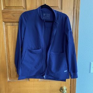 Figs Navy Bellery scrub jacket